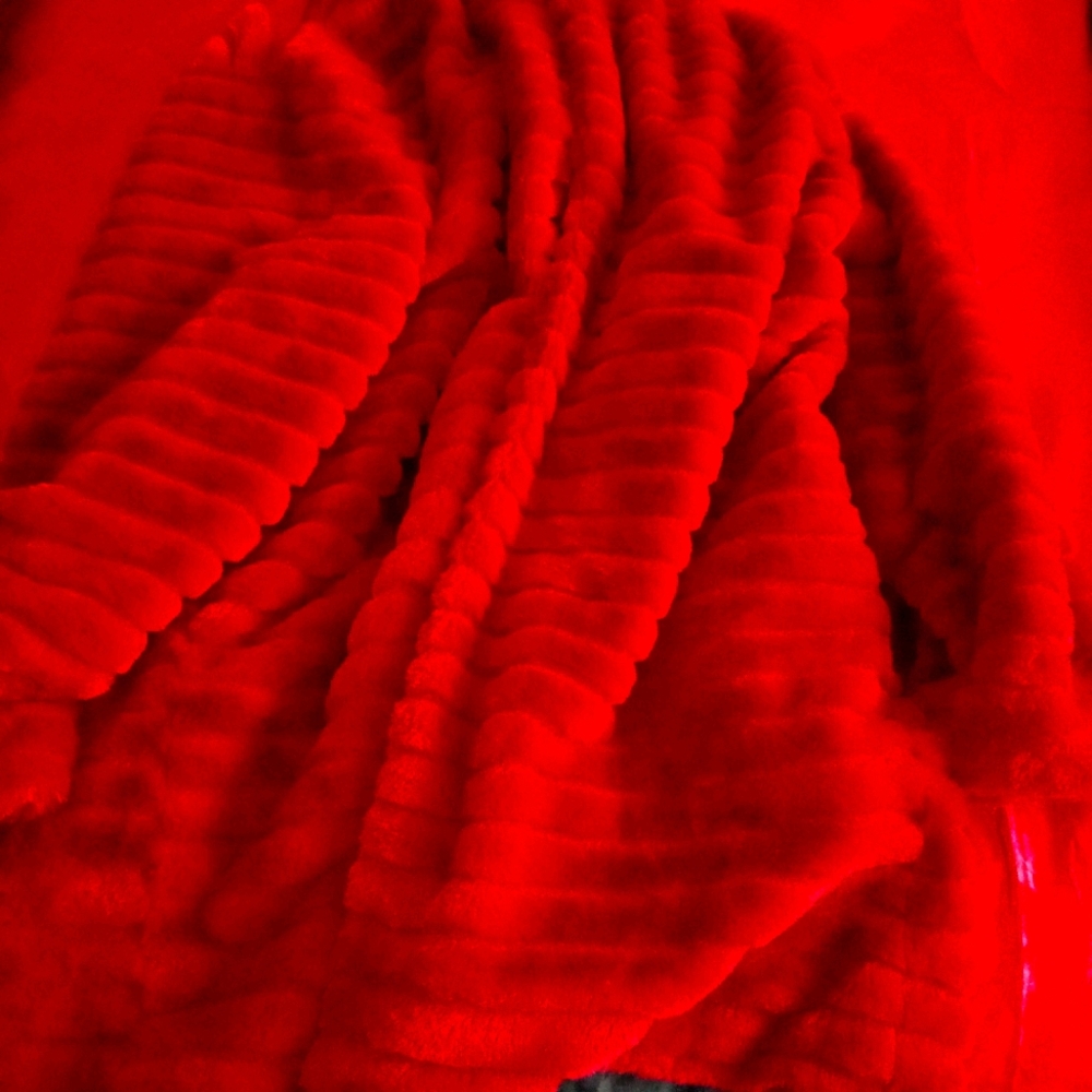 Wine Red Fur Coat Long Sleeve Player Style